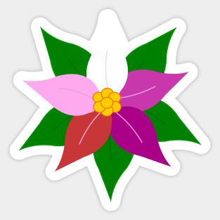 Pride Poinsettia Sticker